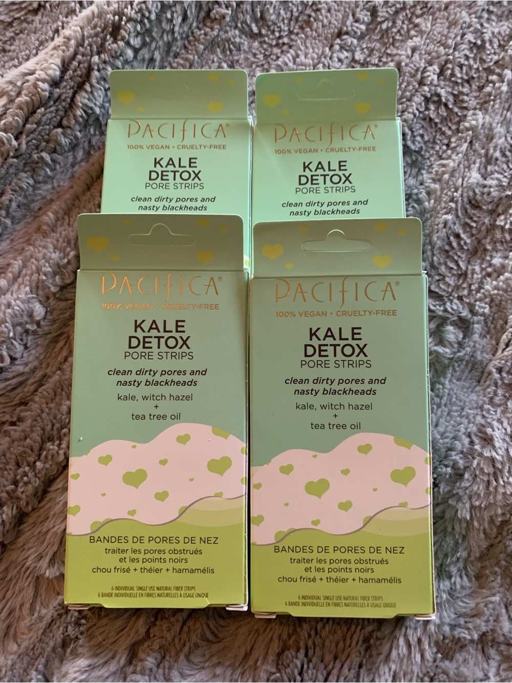 Pacifica Kale Detox Pore Strips – 4 boxes of a set 6 strips , new